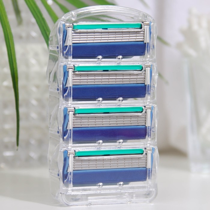 Сменные кассеты для бритья, 4 шт, совместимы с Gillette Fusion Сменные кассеты для бритья, 4 шт, совместимы с Gillette Fusion