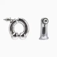 Моно-серьга "Циркуляр", цвет серебро