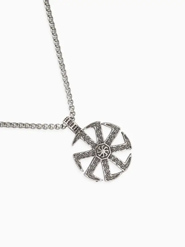 Кулон унисекс &laquo;Светоч&raquo;, цвет чернёное серебро, 60 см