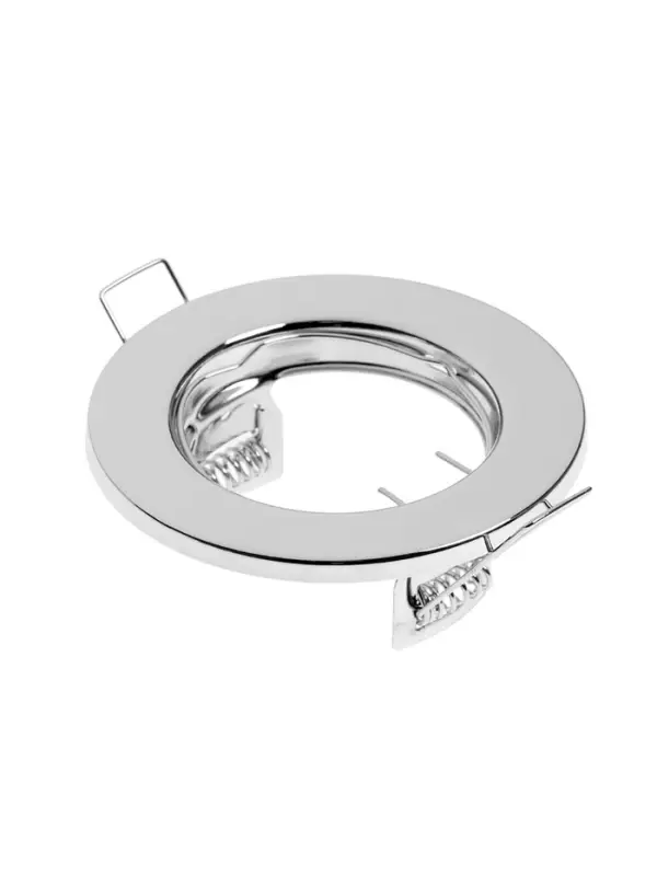 Светильник встраиваемый под лампу MR-16, круглый, металлический, хромированный