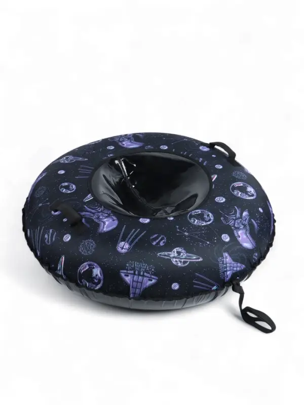 Тюбинг – ватрушка «Космос», диаметр чехла 120 см, чёрная, Winter Star Тюбинг – ватрушка «Космос», диаметр чехла 120 см, чёрная, Winter Star