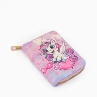 Кошелёк на молнии &laquo;Выбражулька&raquo;, 8.5&times;2.5&times;10.5 см, с принтом, розовый/сиреневый