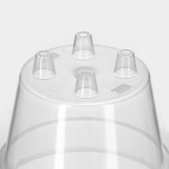 Кашпо для цветов со вставкой Plast-Avenue &laquo;Порто&raquo;, 1 л, пластик, прозрачное