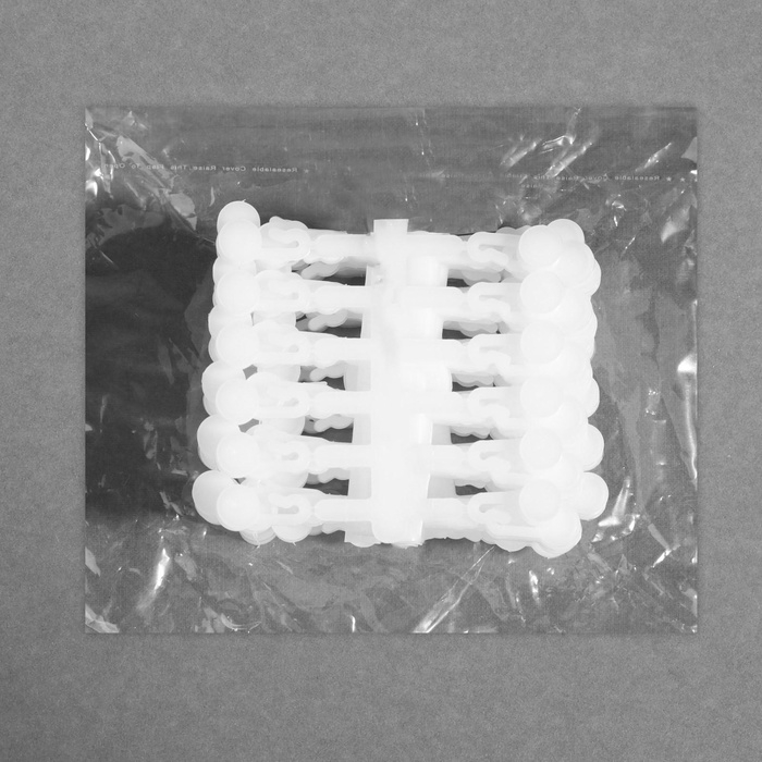 Крючок для штор, 27 × 12 мм, 120 шт, цвет белый Крючок для штор, 27 × 12 мм, 120 шт, цвет белый