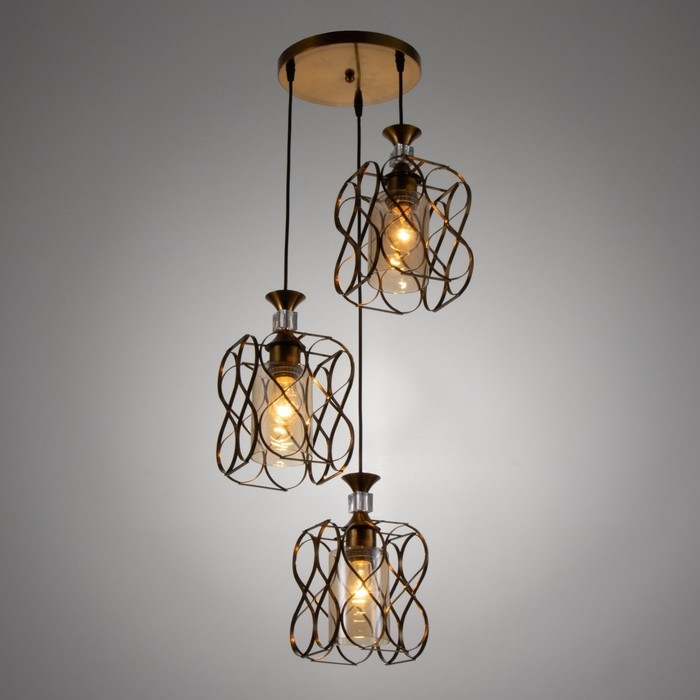 Светильник BayerLux Светильник BayerLux "Инфинити" 3хE27 40Вт золото 40х40х100 см