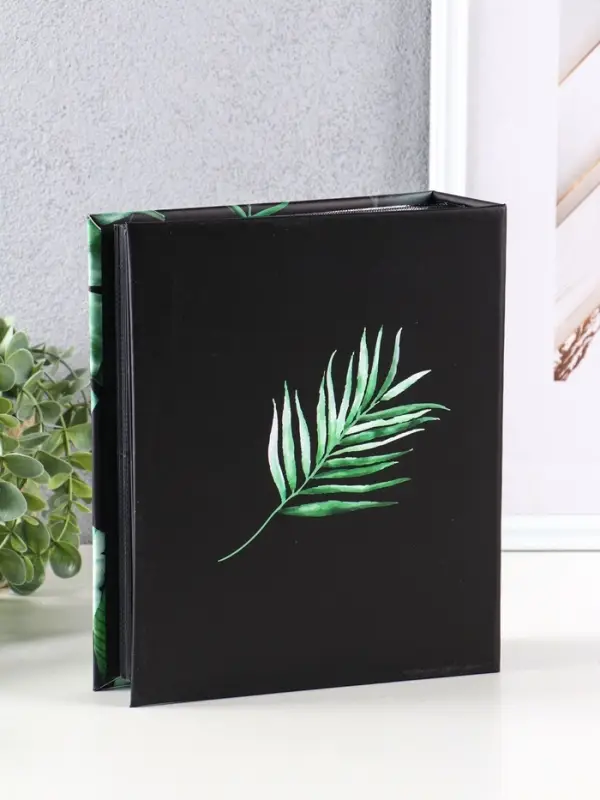 Фотоальбом "Флора" 304ф 10X15см, ПП карм., 2ф на стр, черные страницы