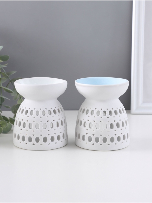 Аромалампа керамика Аромалампа керамика "Греческий узор" белый МИКС 8х8х9,3 см