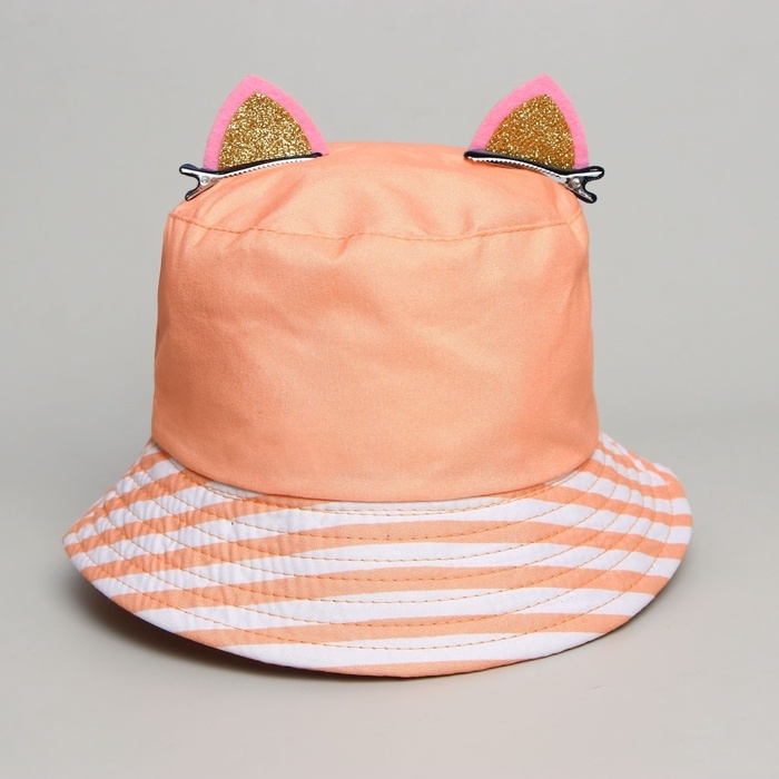 Панама детская для девочки «Лисичка», с ушками, р-р 52-54 Панама детская для девочки «Лисичка», с ушками, р-р 52-54