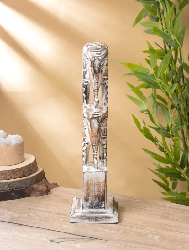 Сувенир "Статуя Слонов" дерево 12х12х38 см