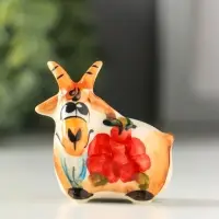 Фигурка фарфор &laquo;Коза малая&raquo;, 4.5 см, гжель, цветная, МИКС