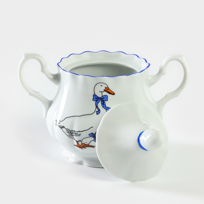 Сахарница фарфоровая «Гуси», 550 мл Сахарница фарфоровая «Гуси», 550 мл