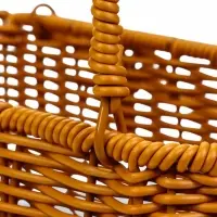 Корзина пластик 25 х 18 х 15 см, ручка14 см металл карскас коричневый