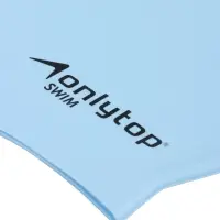 Шапочка для плавания взрослая ONLYTOP, силиконовая, 46 г, обхват 54-60 см, голубая