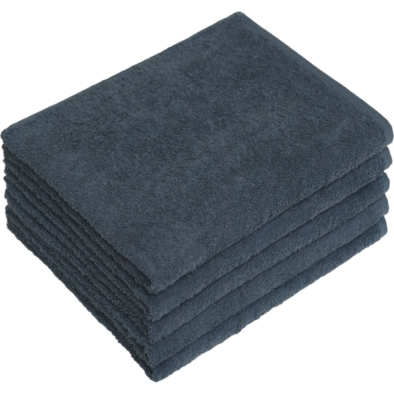 Набор полотенец махровых без бордюр 440 г/м2, 40х70 т.сер, 5шт