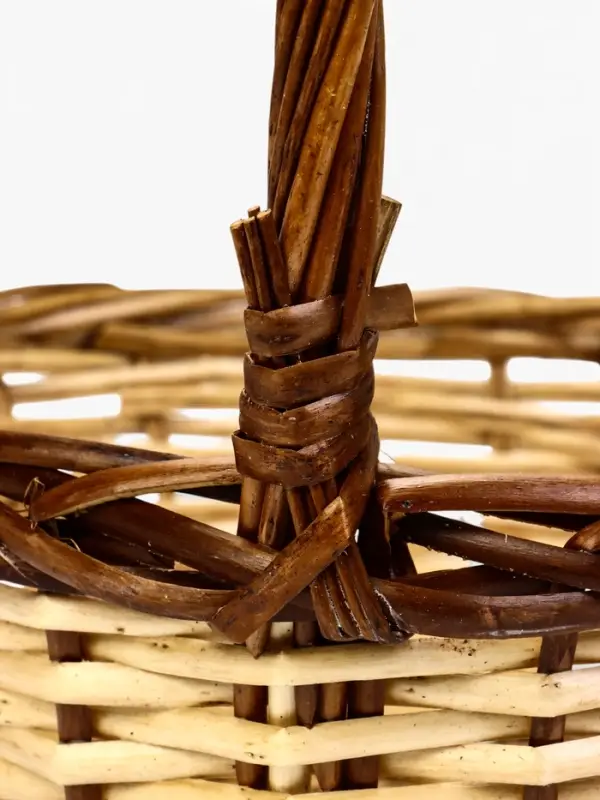 Набор корзин 3 шт ИВА 40x40x16 34х34x14 30х30x12 см ПЛЕТ ручка h=20/18/16 см корич