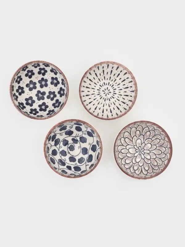 Набор пиал 4 шт    Доляна "Scandy" 350 мл