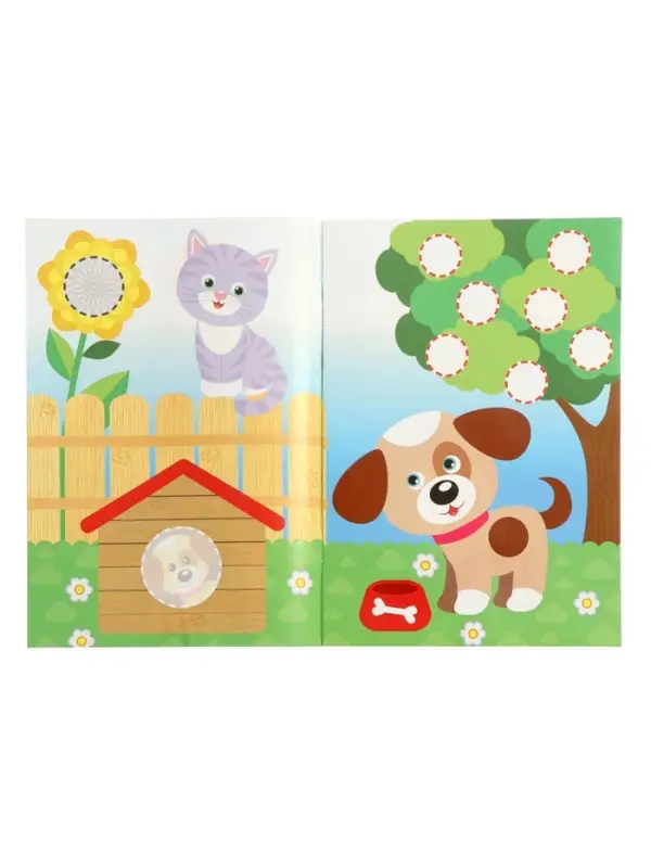 Книжка с наклейками "Домашние животные", 16 стр