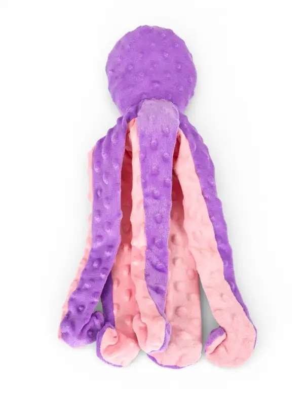 Мягкая игрушка для собак &laquo;Осьминог&raquo;, 45 см, с пищалкой, шуршащая, фиолетовая