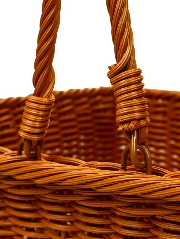 Корзина пластик 40 х 31 х 17 см, ручка17 см коричневый