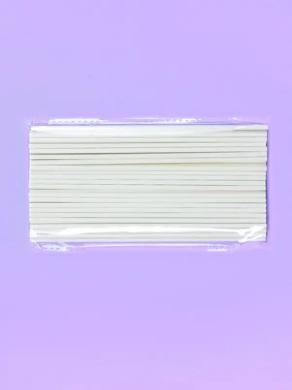 Палочки для кондитерских изделий, d=0.3 см, 15 см, набор 50 шт., бумага, белые