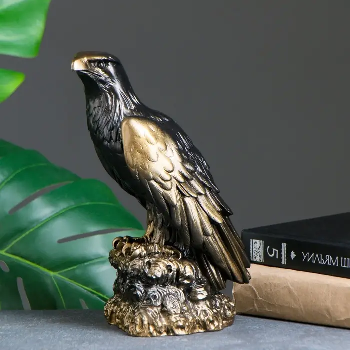 Фигурка гипс &laquo;Орёл&raquo;, под бронзу, 10&times;27&times;10 см