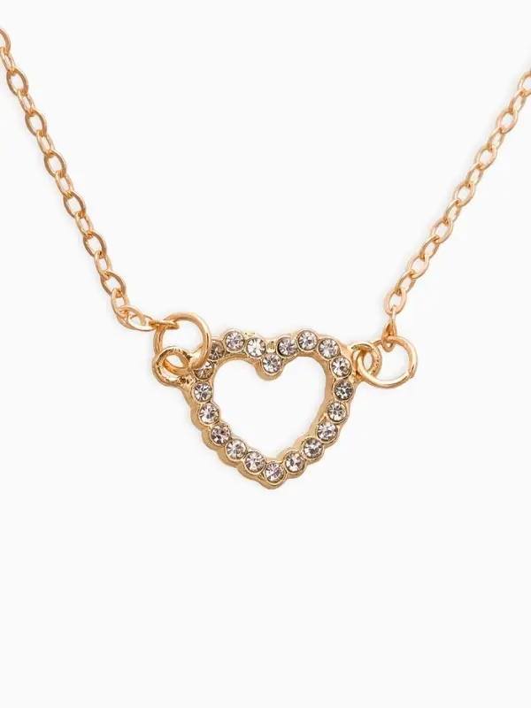 Набор 2 предмета: 3 колье, 3 пары пусет &laquo;Эстетика&raquo;, сердце, белый в золоте, 32 см