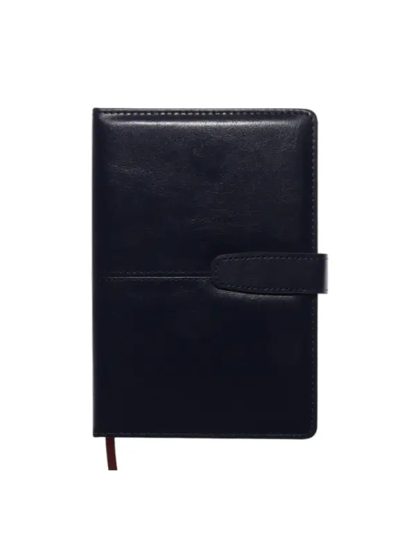 Ежедневник недатированный формат А5, с хлястиком, 128л, линия, пвх, Синий Ежедневник недатированный формат А5, с хлястиком, 128л, линия, пвх, Синий