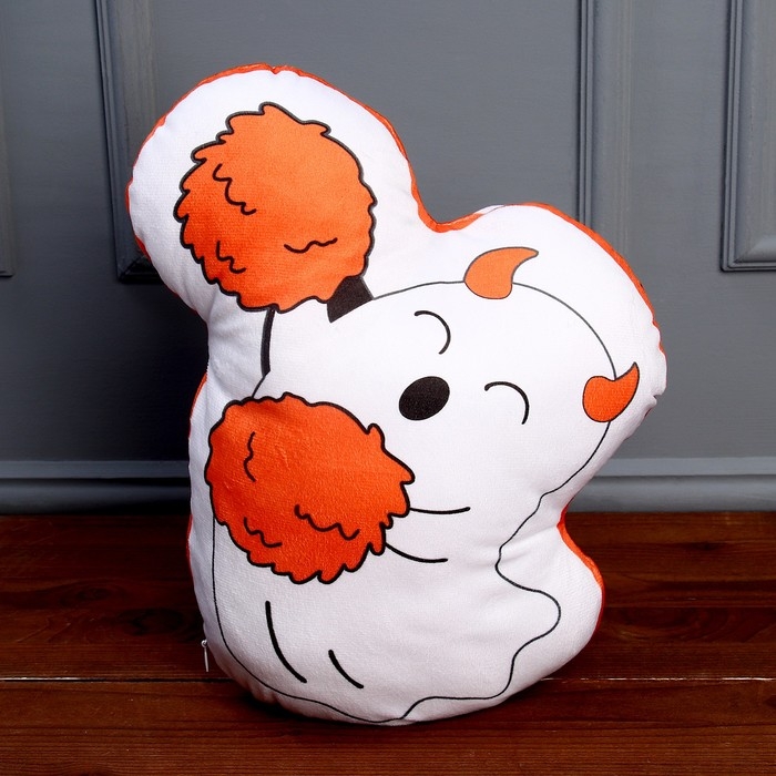 Мягкая игрушка «Привидение» с рожками, цвет белый Мягкая игрушка «Привидение» с рожками, цвет белый