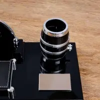 Набор настольный, органайзер 4 в 1 с визитницей и часами, 34&times;17&times;13 см