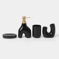 Набор аксессуаров для ванной &laquo;Равновесие&raquo;, 4 предмета, мыльница, дозатор для мыла, 2 стакана