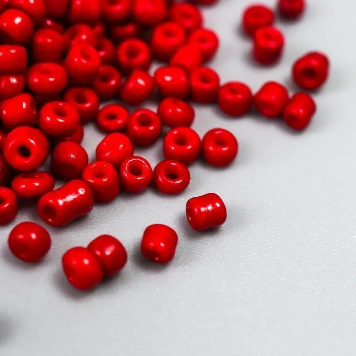 Бисер круглый размер 12/0  Бисер круглый размер 12/0 "Брусника" 20 гр