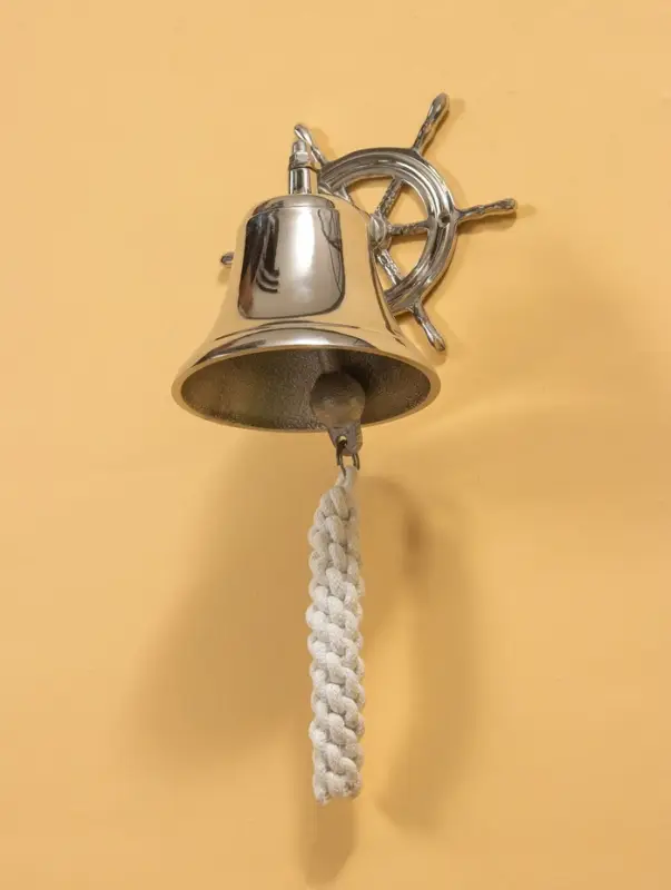 Рында со штурвалом, 13×18×14 см, алюминий Рында со штурвалом, 13×18×14 см, алюминий