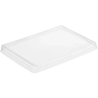 Крышка ПЭТ OneClick (lid 500/0) д/бум.конт., прозр.плос.,400шт/кор