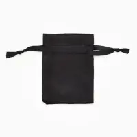 Набор подарочных мешочков 50шт. Атласных с лентой, 7*9см, цвет чёрный (7812484)