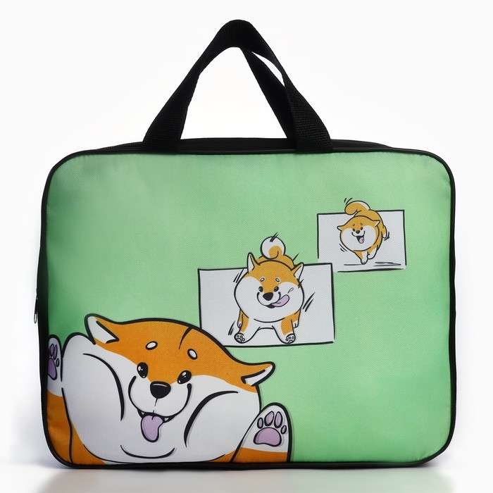 Папка для труда А4 на молнии текстиль 70мм 350 х 270 унив «1 сентября: Сиба веселый» Папка для труда А4 на молнии текстиль 70мм 350 х 270 унив «1 сентября: Сиба веселый»