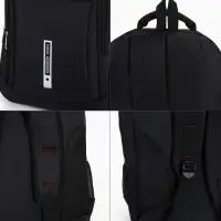 Рюкзак молодёжный, 2 отдела на молнии, 4 кармана, 37&times;17&times;54 см, чёрный