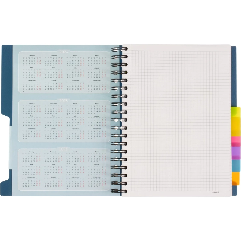 Бизнес-тетрадь B5,200л,кл,греб Attache Selection Office book синийметаллик