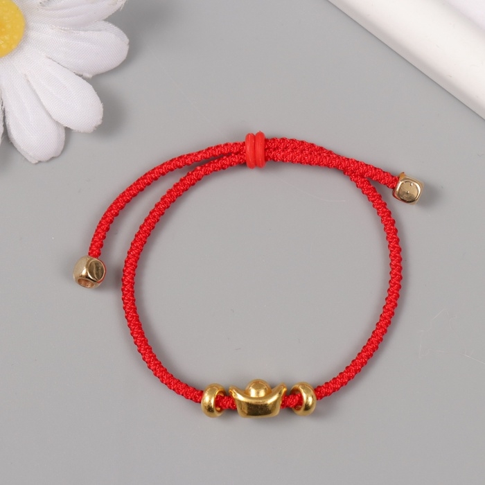 Браслет фен-шуй Браслет фен-шуй "Золотой слиток Ямб" регулируемая длина набор 5 шт