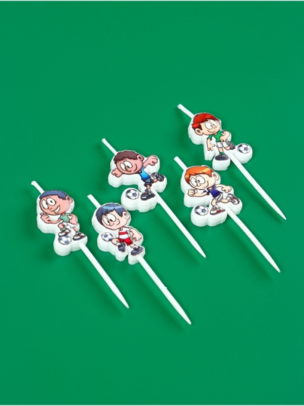 Набор свечей в торт Набор свечей в торт "Футболисты", 5 шт, 5 см, на шпажке