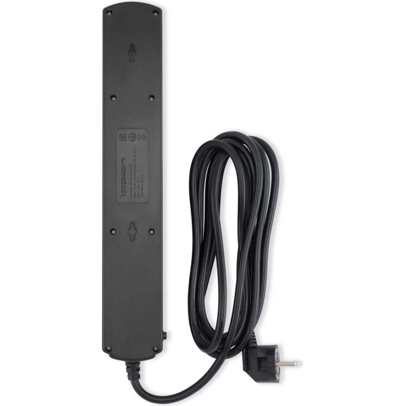 Сетевой фильтр Ippon BK-6-EU-3-16-B 3м (6 розеток) черный (1804840)