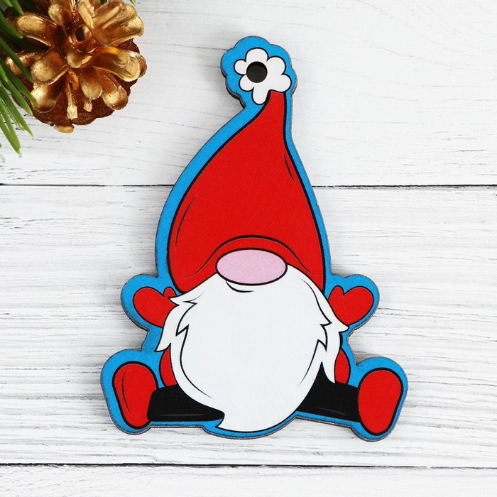 Ёлочные игрушки новогодние &laquo;Новый год: Цветные&raquo;, в деревянной коробке с гравировкой, 6 шт