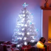 Ёлка фиброоптическая «Белоснежная» 90 см, d нижнего яруса 45 см, 8 веток, 8 режимов