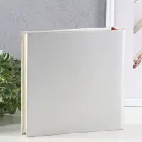 Фотоальбом Делюкс 200ф 10X15см, бум.карм.с мемо, книжн. пер-т., серебро