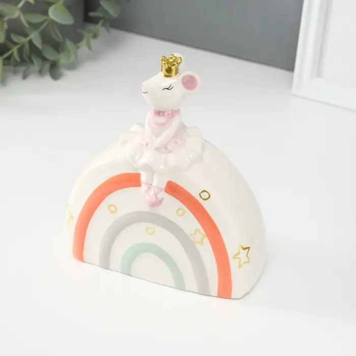 Копилка для денег &laquo;Мышка-принцесса&raquo;, керамика, 5&times;13&times;16 см