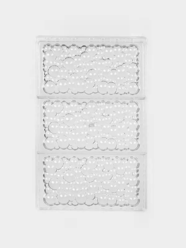 Форма для шоколада KONFINETTA &laquo;Воздушный&raquo;, пластик, 3 ячейки, 27.5&times;17.5&times;2.5 см, ячейка 15.3&times;7.5&times;0.8 см, прозрачная