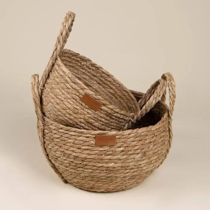 Корзины для хранения SL Home, плетёные, ручной работы, 2 шт.: 22&times;21&times;20 см, 27&times;24&times;22 см