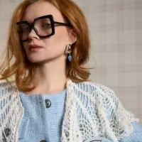 Серьги &laquo;Новый стиль. Сердечки&raquo;, голубые в серебре d=3 см