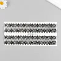 Переводные тату на тело чёрные «Ажурные подвязки», 24×10.5 см