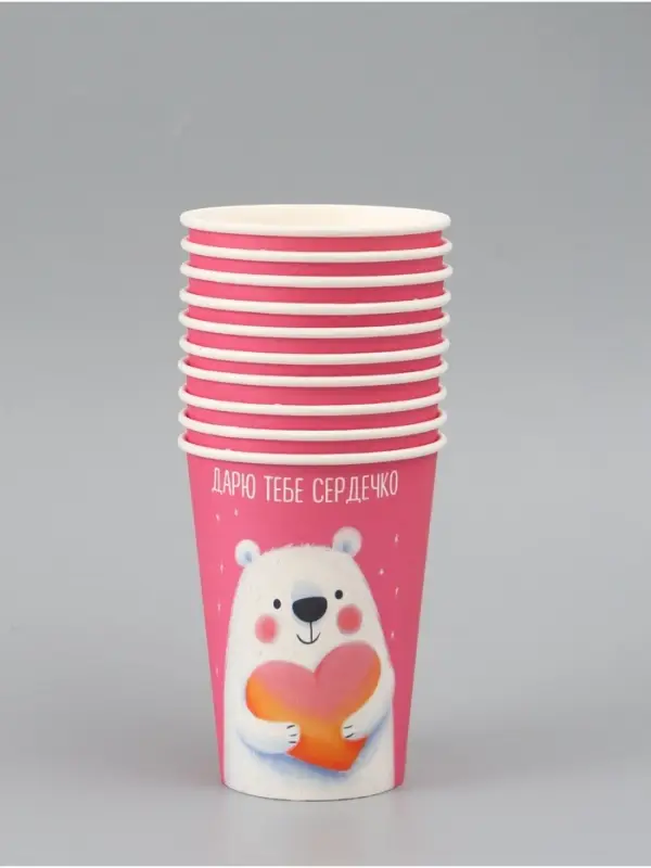 Стакан для цветов &laquo;Дарю тебе сердечко&raquo;, 350 мл
