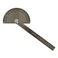 Линейка-транспортир, 10 см, нержавеющая сталь